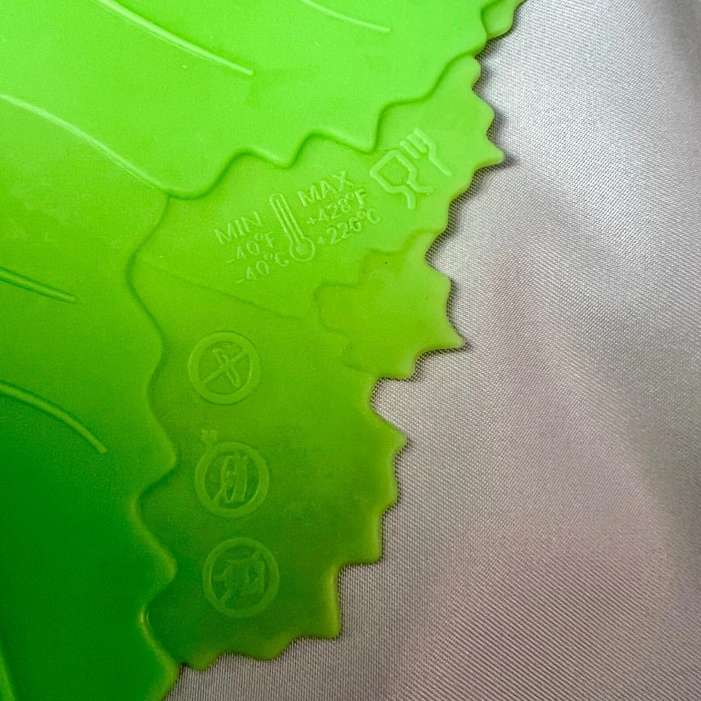Charles Viancin Grape Leaf Silicone Lid Large 11in Green Excellent Condition